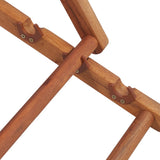 NNEVL Folding Beach Chair Fabric and Wooden Frame Red