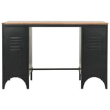 NNEVL Double Pedestal Desk Solid Firwood and Steel 120x50x76 cm