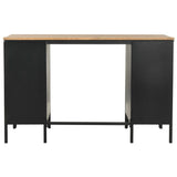NNEVL Double Pedestal Desk Solid Firwood and Steel 120x50x76 cm