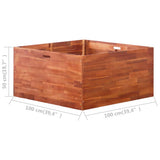 NNEVL Garden Raised Bed Acacia Wood 100x100x50 cm