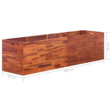 NNEVL Garden Raised Bed Acacia Wood 200x50x50 cm