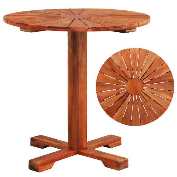NNEVL Bistro Table 70x70 cm Solid Acacia Wood