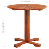 NNEVL Bistro Table 70x70 cm Solid Acacia Wood
