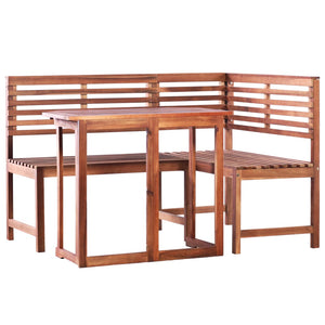 NNEVL 2 Piece Bistro Set Solid Acacia Wood