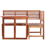 NNEVL 2 Piece Bistro Set Solid Acacia Wood