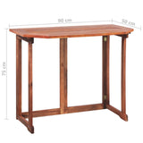 NNEVL Bistro Table 90x50x75 cm Solid Acacia Wood