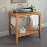 NNEVL Bathroom Vanity Cabinet Solid Teak 74x45x75 cm