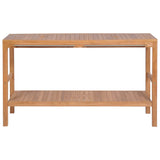 NNEVL Bathroom Vanity Cabinet Solid Teak 132x45x75 cm