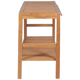 NNEVL Bathroom Vanity Cabinet Solid Teak 132x45x75 cm