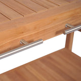 NNEVL Bathroom Vanity Cabinet Solid Teak 132x45x75 cm