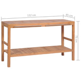 NNEVL Bathroom Vanity Cabinet Solid Teak 132x45x75 cm