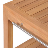 NNEVL Bathroom Vanity Cabinet with 2 Baskets Solid Teak 74x45x75 cm