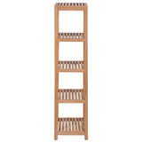 NNEVL 4-Tier Bathroom Storage Rack Solid Teak 42x42x165 cm