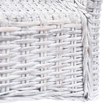 NNEVL Dining Chairs 2 pcs Light Brown Kubu Rattan and Mango Wood