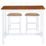 NNEVL Bar Table and Stool Set 3 Pieces MDF Dark Brown