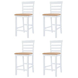 NNEVL Bar Table and Stool Set 5 Pieces MDF Dark Brown