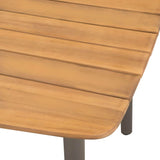 NNEVL Garden Table 150x90x72cm Solid Acacia Wood and Steel