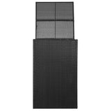 NNEVL Single Wheelie Bin Shed Poly Rattan 76x78x120 cm Black