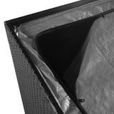 NNEVL Garden Storage Box Black 150x100x100 cm Poly Rattan