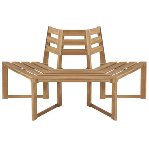 NNEVL Tree Bench Half-hexagonal 160 cm Solid Acacia Wood