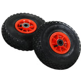 NNEVL Sack Truck Wheels 2 pcs Rubber 3.00-4