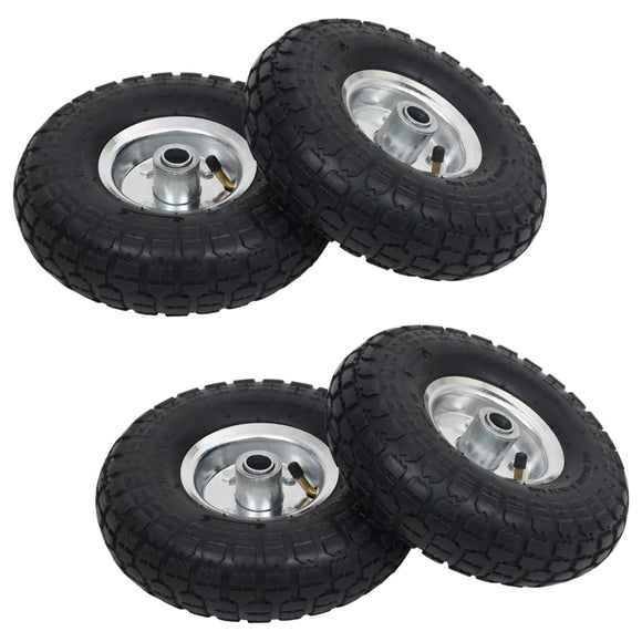 NNEVL Sack Truck Wheels 4 pcs Rubber 4.10/3.50-4