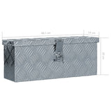 NNEVL Aluminium Box 48.5x14x20 cm Silver