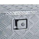 NNEVL Aluminium Box 70x24x42 cm Trapezoid Silver