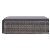 NNEVL 2 Piece Garden Lounge Set with Cushions Poly Rattan Grey
