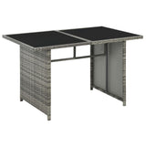 NNEVL 10 Piece Garden Lounge Set with Cushions Poly Rattan Grey