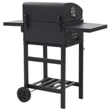 NNEVL Charcoal-Fueled BBQ Grill with Bottom Shelf Black