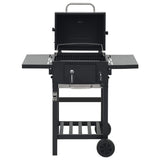 NNEVL Charcoal-Fueled BBQ Grill with Bottom Shelf Black