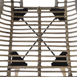 NNEVL Dining Chairs 4 pcs Brown Natural Rattan