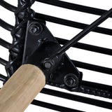 NNEVL Dining Chairs 2 pcs Black Natural Rattan
