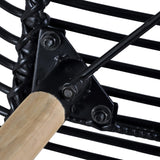 NNEVL Dining Chairs 4 pcs Black Natural Rattan