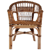 NNEVL Outdoor Chair Natural Rattan Brown