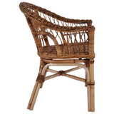 NNEVL Outdoor Chair Natural Rattan Brown