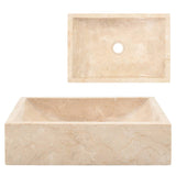 NNEVL Sink 45x30x12 cm Marble Cream