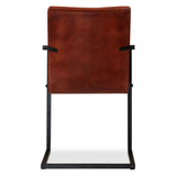 NNEVL Dining Chairs 6 pcs Brown Real Leather