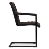 NNEVL Dining Chairs 4 pcs Anthracite Real Leather