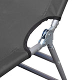NNEVL Foldable Sunlounger with Adjustable Backrest Grey