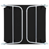 NNEVL Folding Sun Loungers 2 pcs Steel and Fabric Black