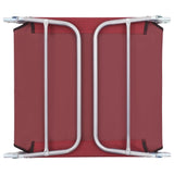 NNEVL Folding Sun Loungers 2 pcs Steel and Fabric Red