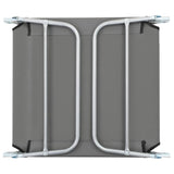 NNEVL Folding Sun Loungers 2 pcs Steel and Fabric Grey
