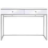 NNEVL Mirrored Console Table Steel and Glass 107x33x77 cm