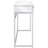 NNEVL Mirrored Console Table Steel and Glass 107x33x77 cm