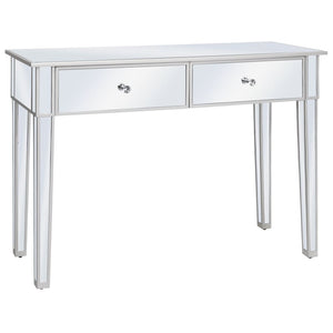 NNEVL Mirrored Console Table MDF and Glass 106.5x38x76.5 cm