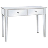 NNEVL Mirrored Console Table MDF and Glass 106.5x38x76.5 cm