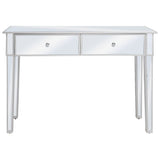 NNEVL Mirrored Console Table MDF and Glass 106.5x38x76.5 cm