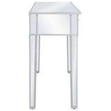 NNEVL Mirrored Console Table MDF and Glass 106.5x38x76.5 cm